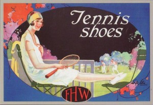 PC ART AD repro FHW tennis shoes 1920s